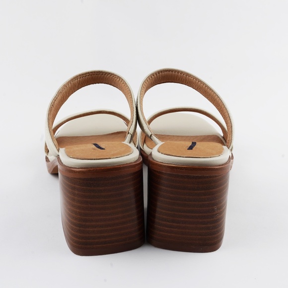 New MADEWELL The Saige Double-Strap Sandal in Leather in Pale Oyster - Picture 7 of 8